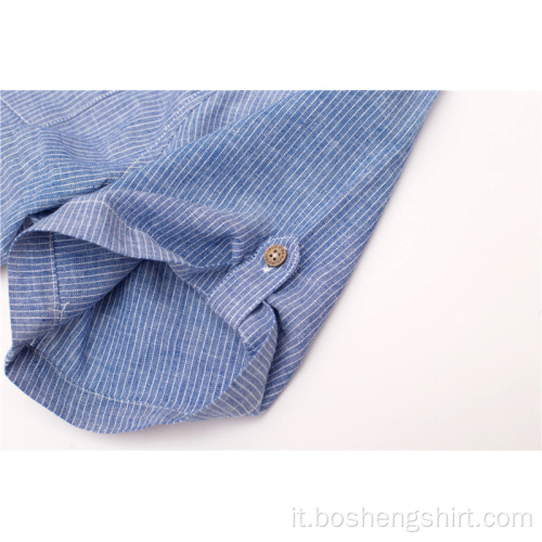 Camicie in denim lavato a maniche corte di ultimo design